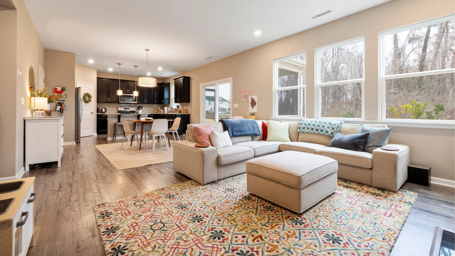 bright modern living room and kitchen home decor inspiration