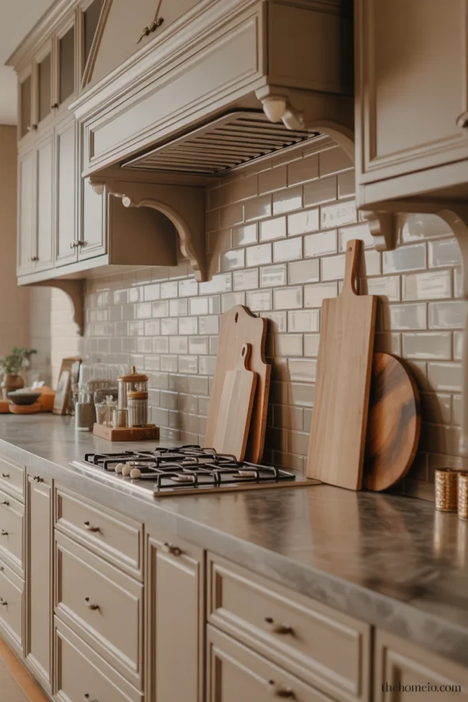 White kitchen cabinets paired with brushed brass hardware and white countertops