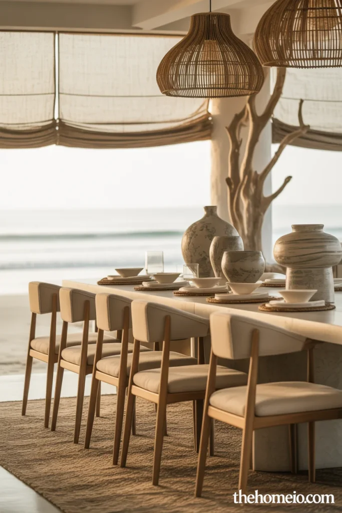 Modern organic coastal dining room