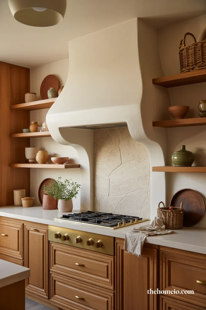 Warm modern Mediterranean kitchen design