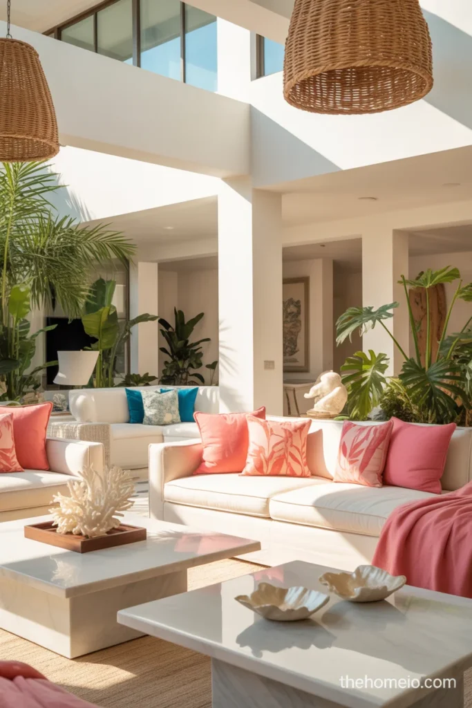 Cheerful elegant Palm Beach interior design