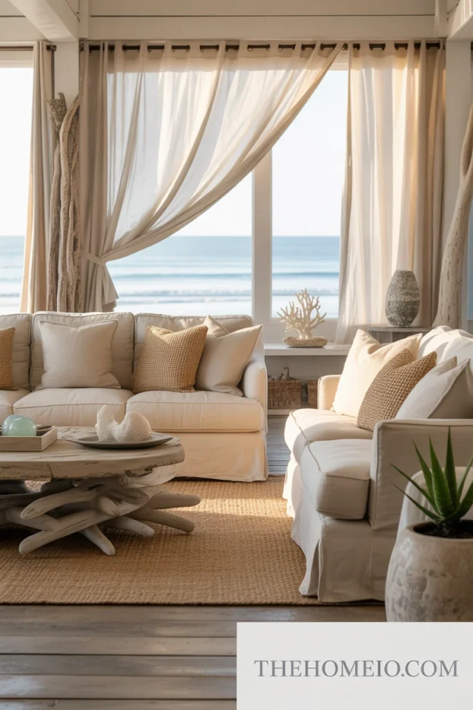 Calm relaxed beach house decor ideas