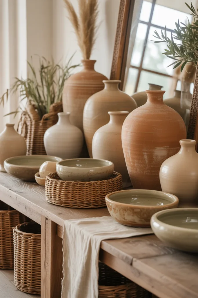 Handmade decor in Mediterranean home