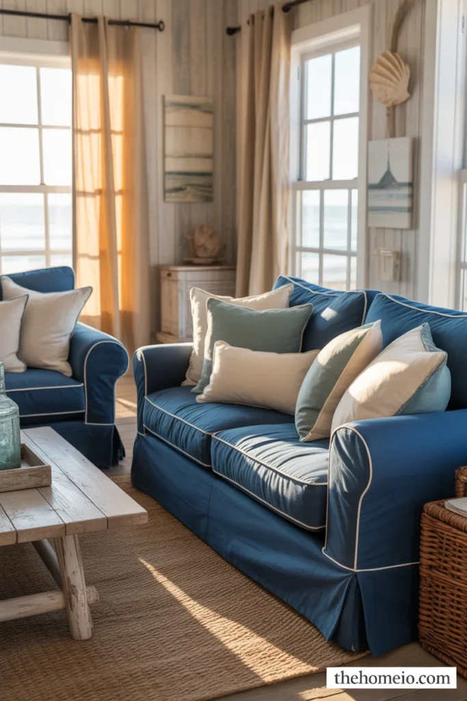 Relaxed coastal living room design