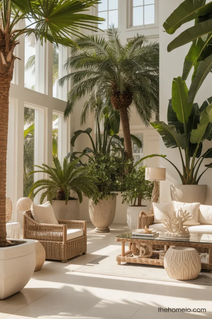 Botanical greenery in Palm Beach interior