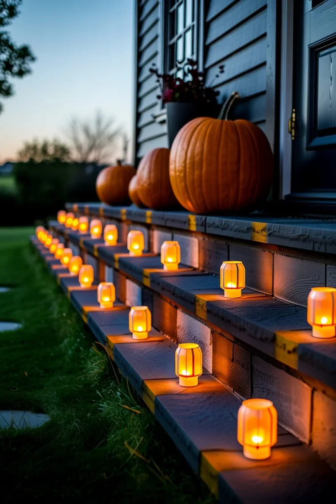 Line Your Steps With Flickering Lanterns for Soft Halloween Glow