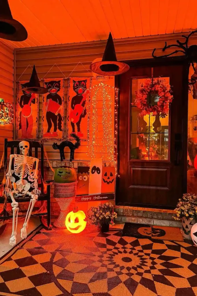 Layer Vintage Halloween Pieces for a Warm, Glowing Porch